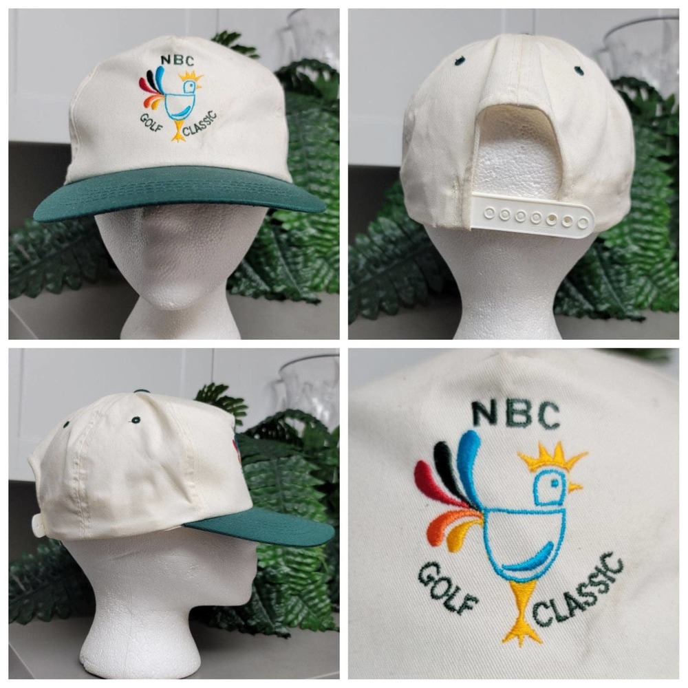 Vtg NBC Golf Classic Peacock Snapback Hat Yupoong